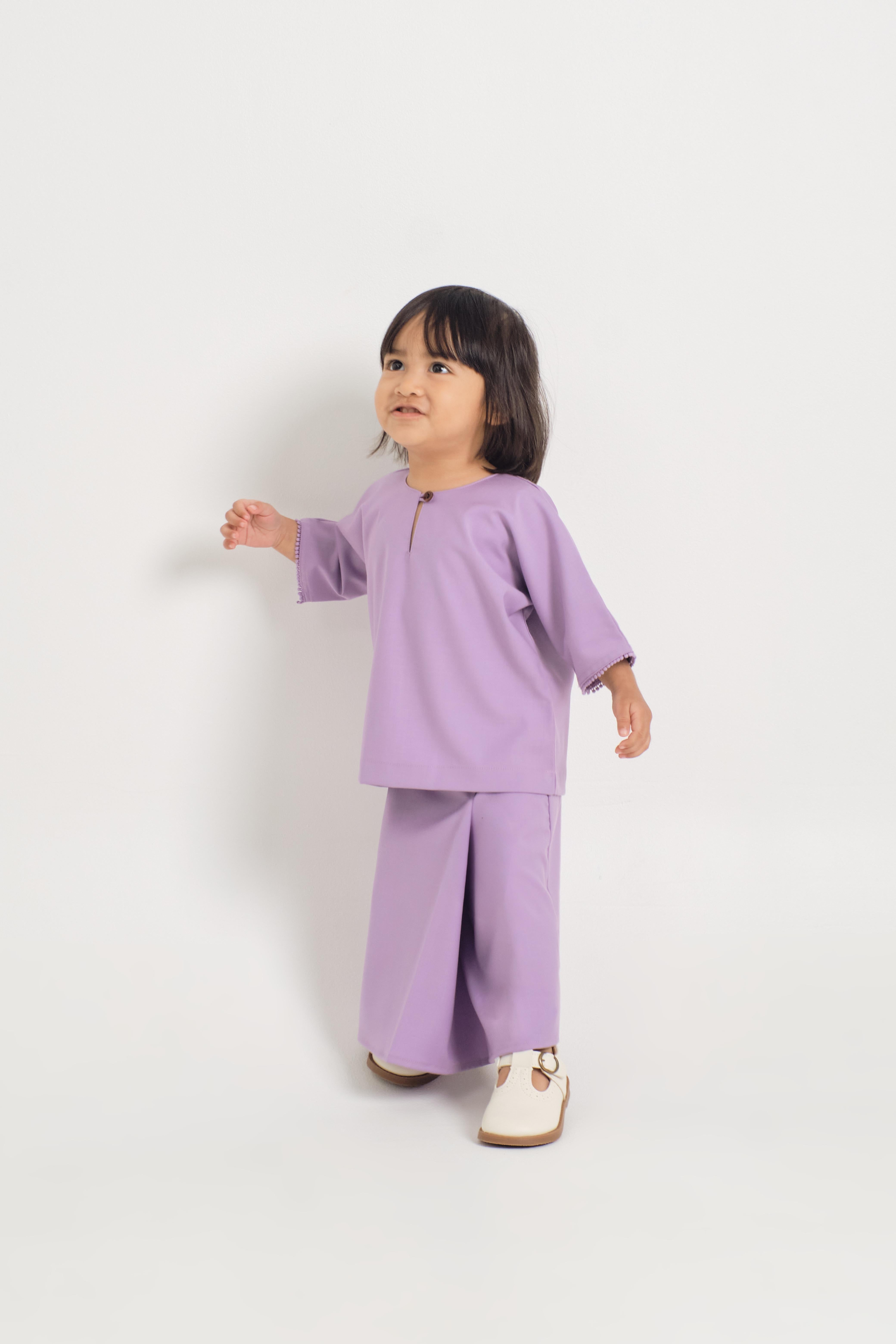 Patawali Baby Girls Baju Kurung - Purple