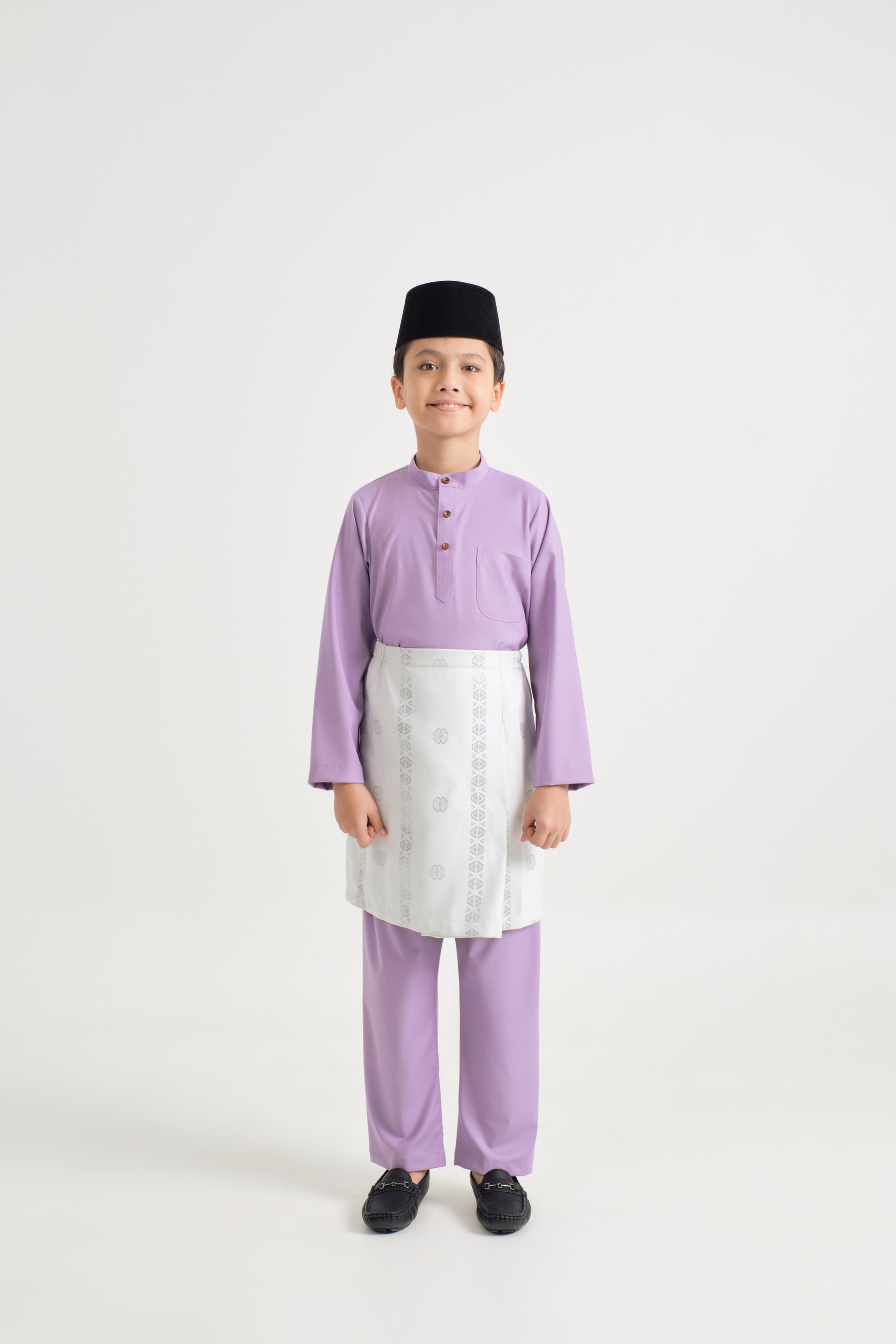 Patawali Boys Baju Melayu Cekak Musang - Purple