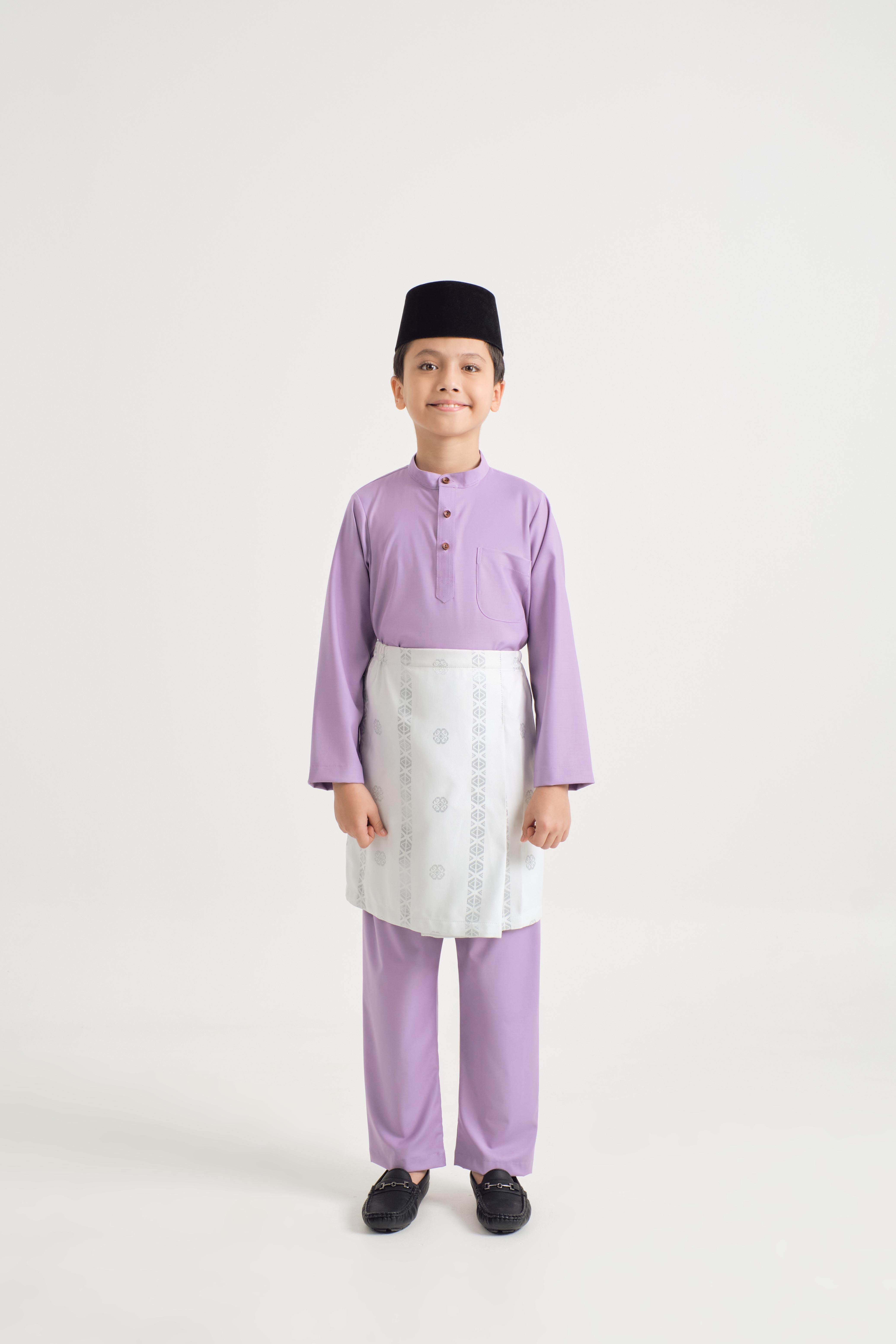 Patawali Boys Baju Melayu Cekak Musang - Purple