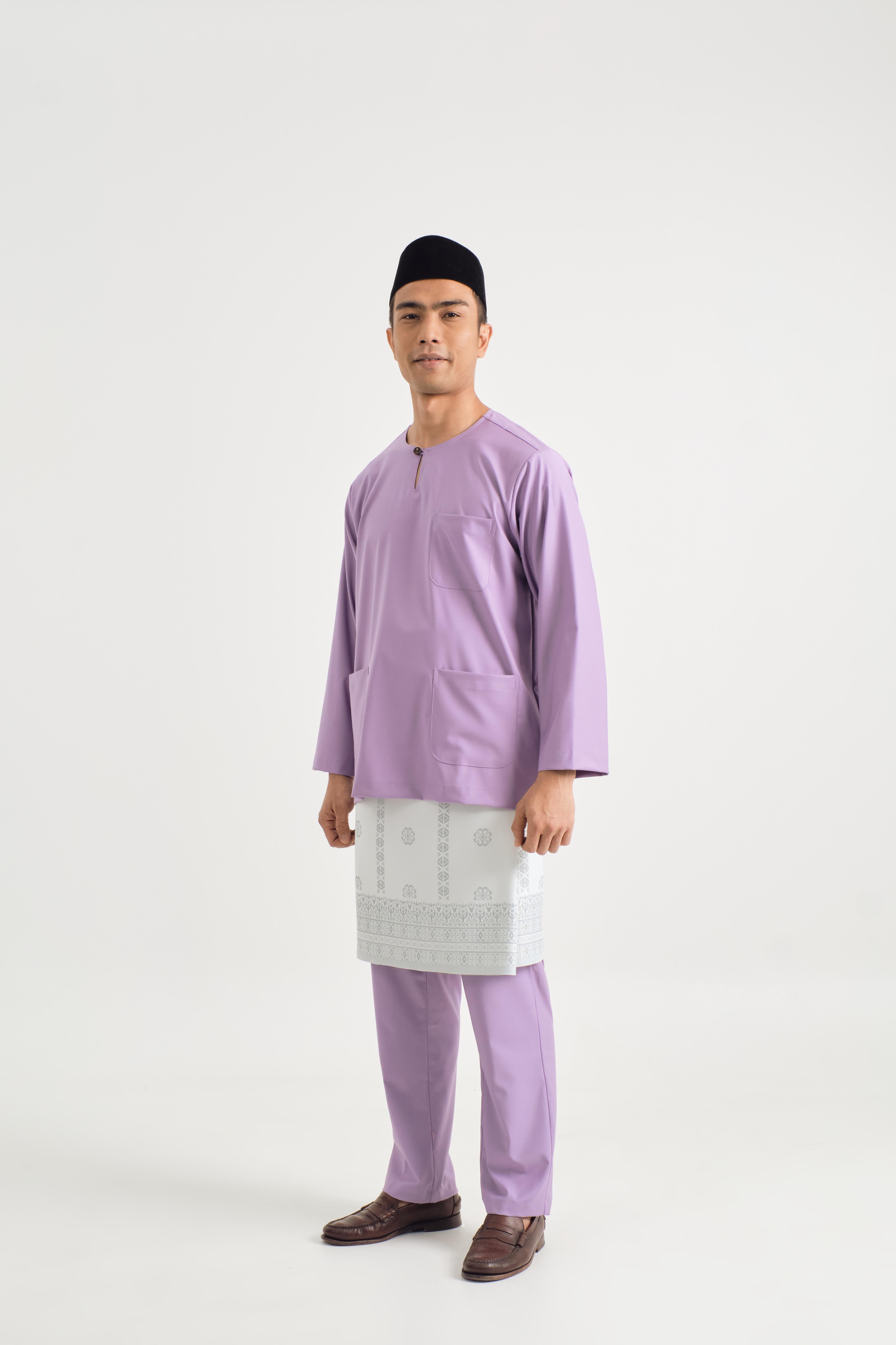 Patawali Classic Fit Baju Melayu Teluk Belanga - Purple