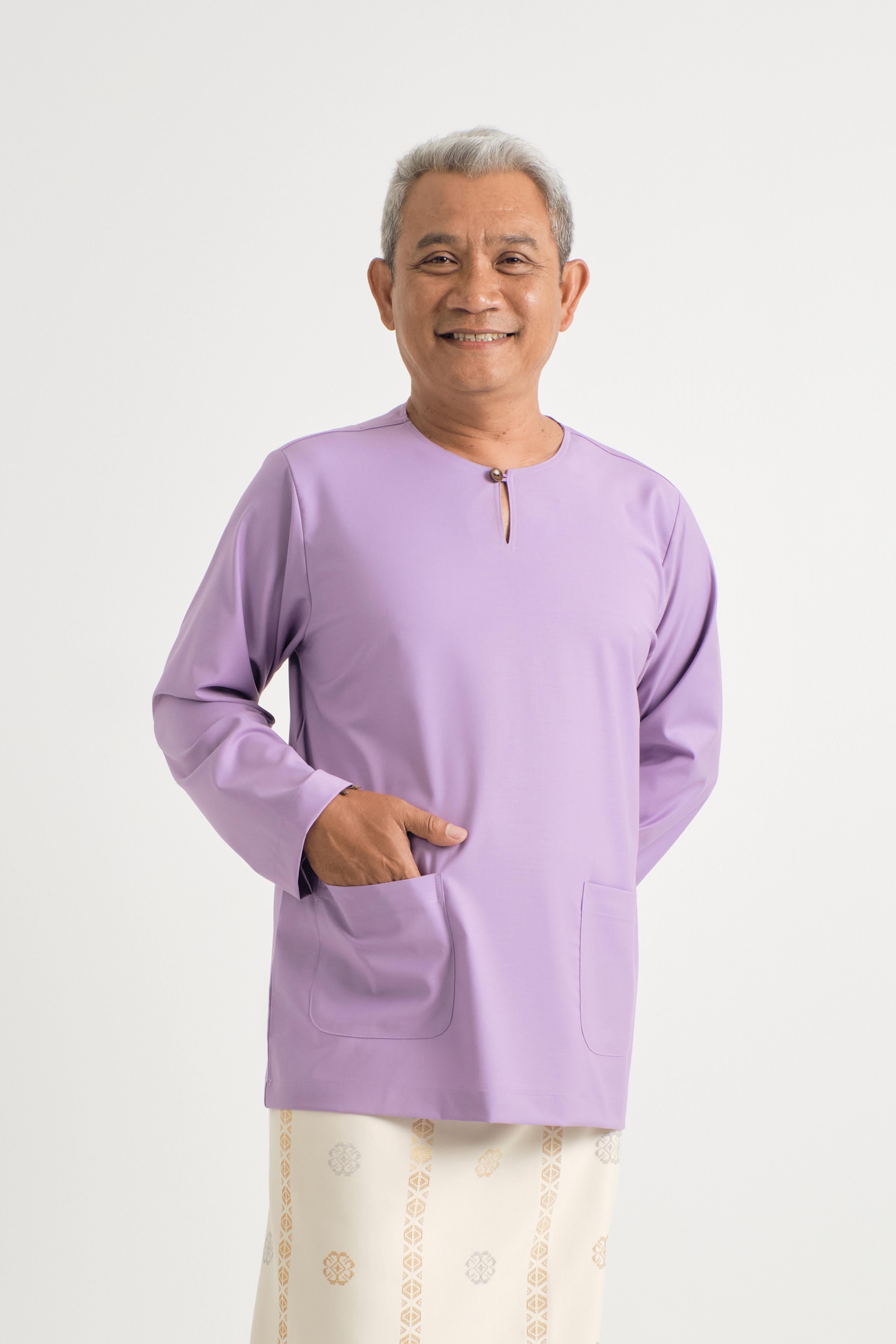 Patawali Modern Fit Baju Melayu Teluk Belanga - Purple