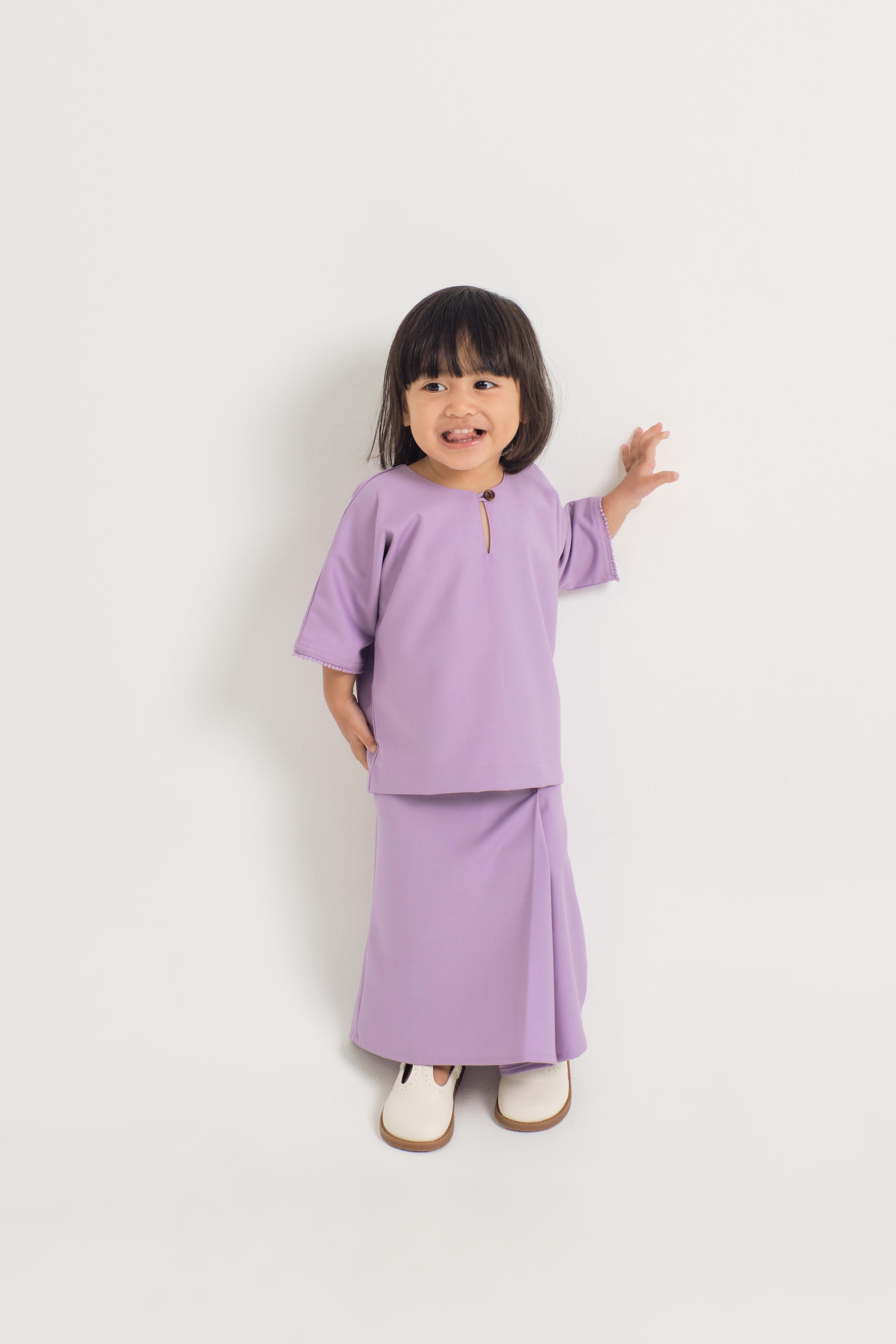 Patawali Baby Girls Baju Kurung - Purple