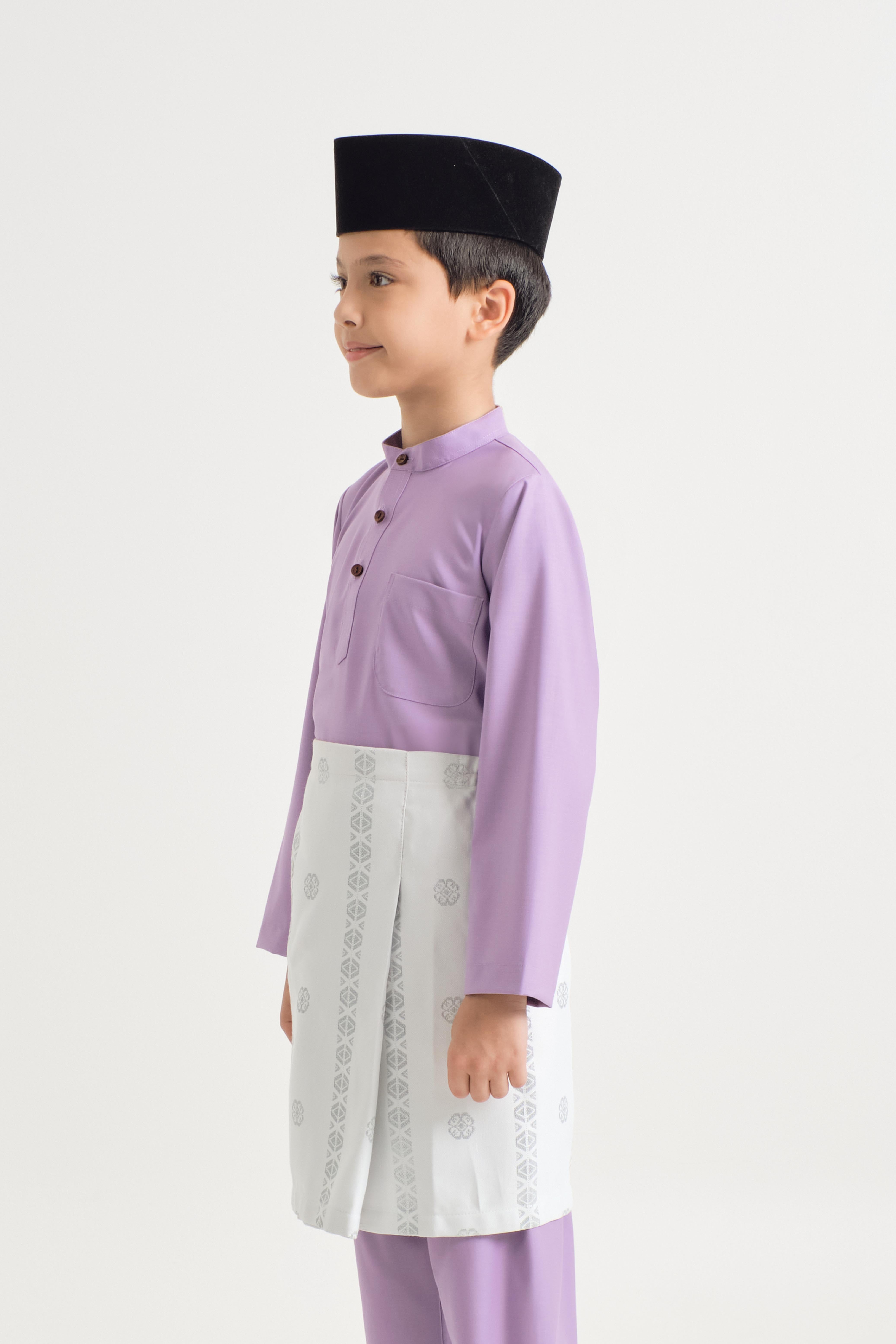 Patawali Boys Baju Melayu Cekak Musang - Purple