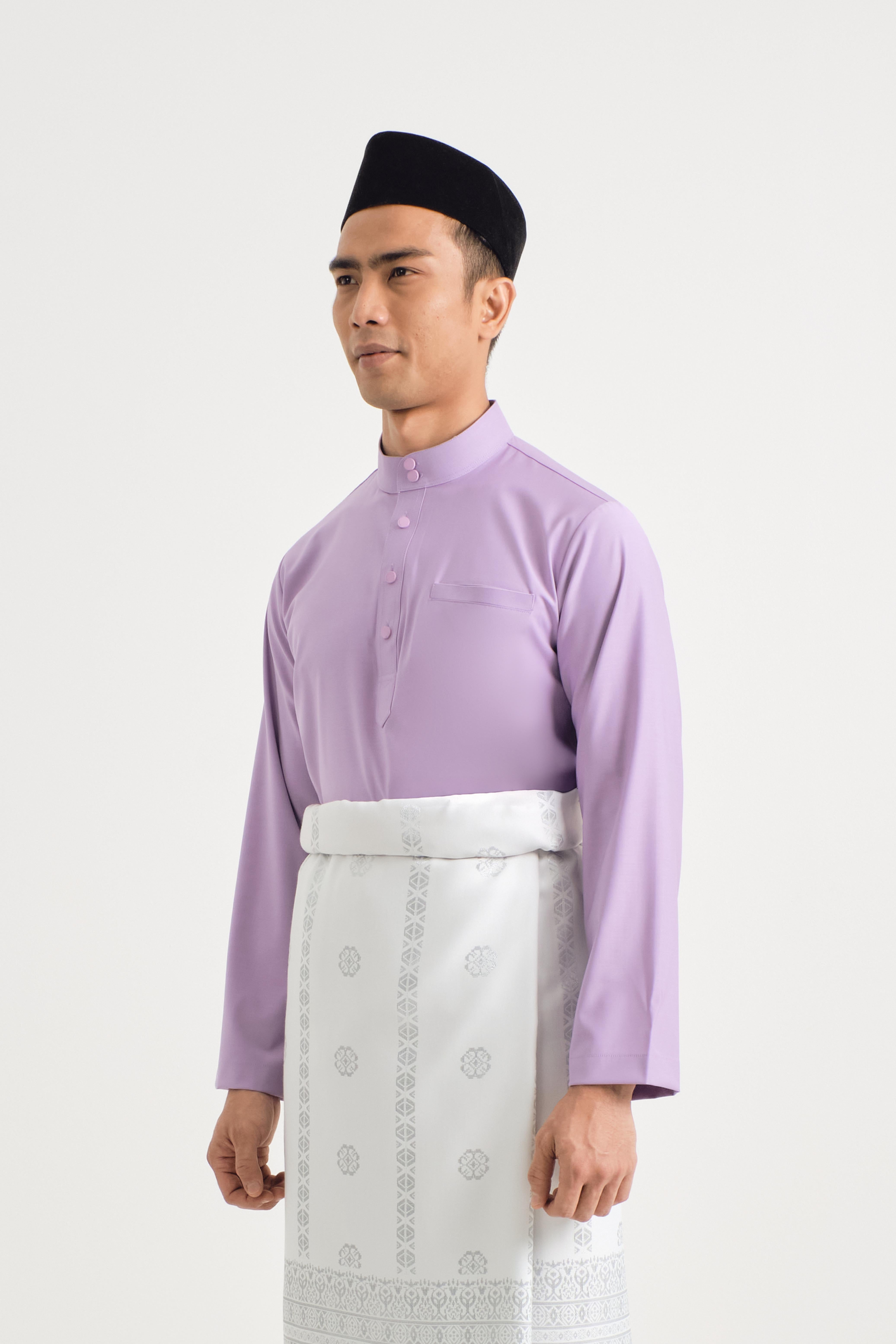 Patawali Baju Melayu Cekak Musang - Purple