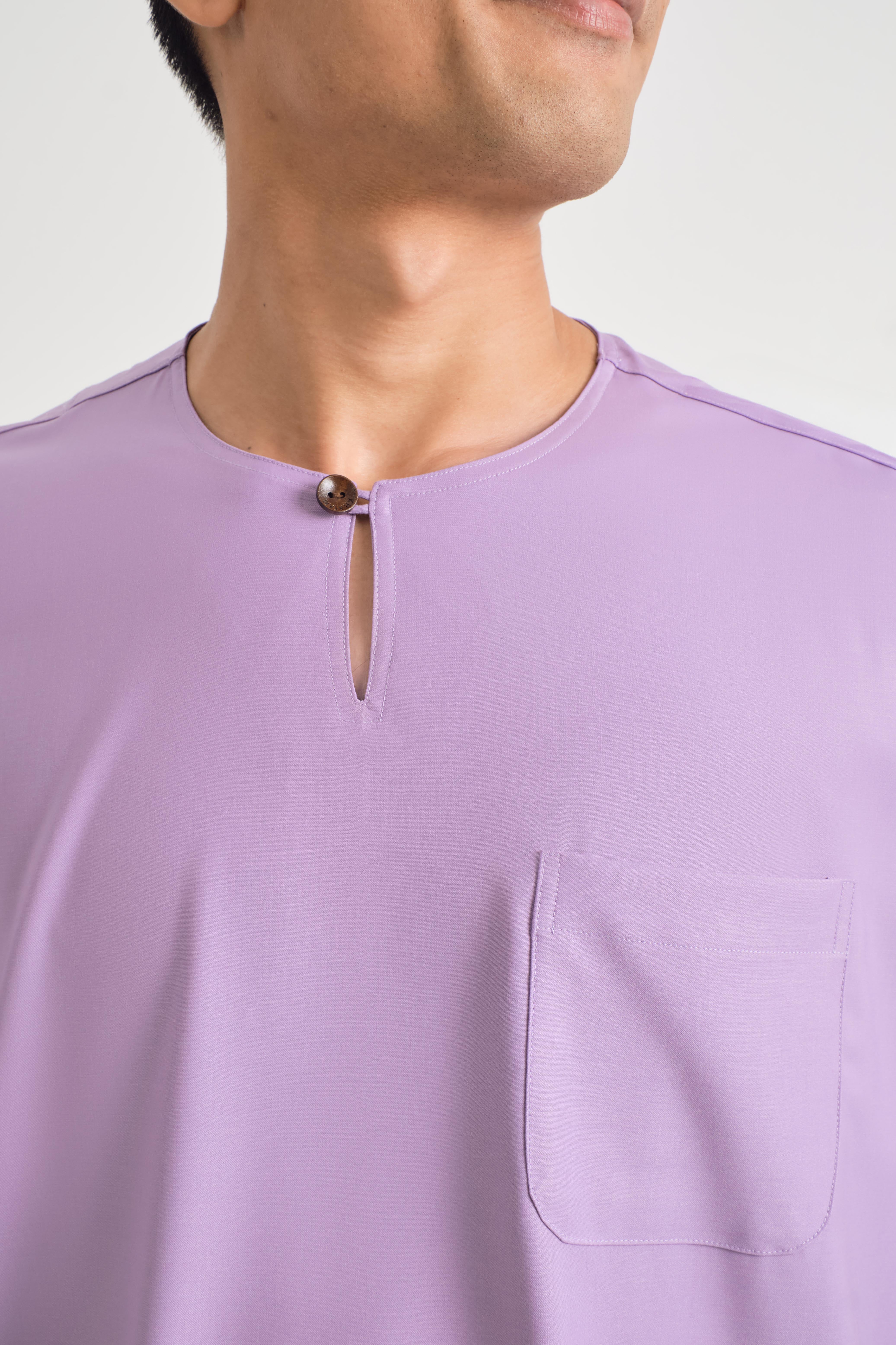 Patawali Classic Fit Baju Melayu Teluk Belanga - Purple