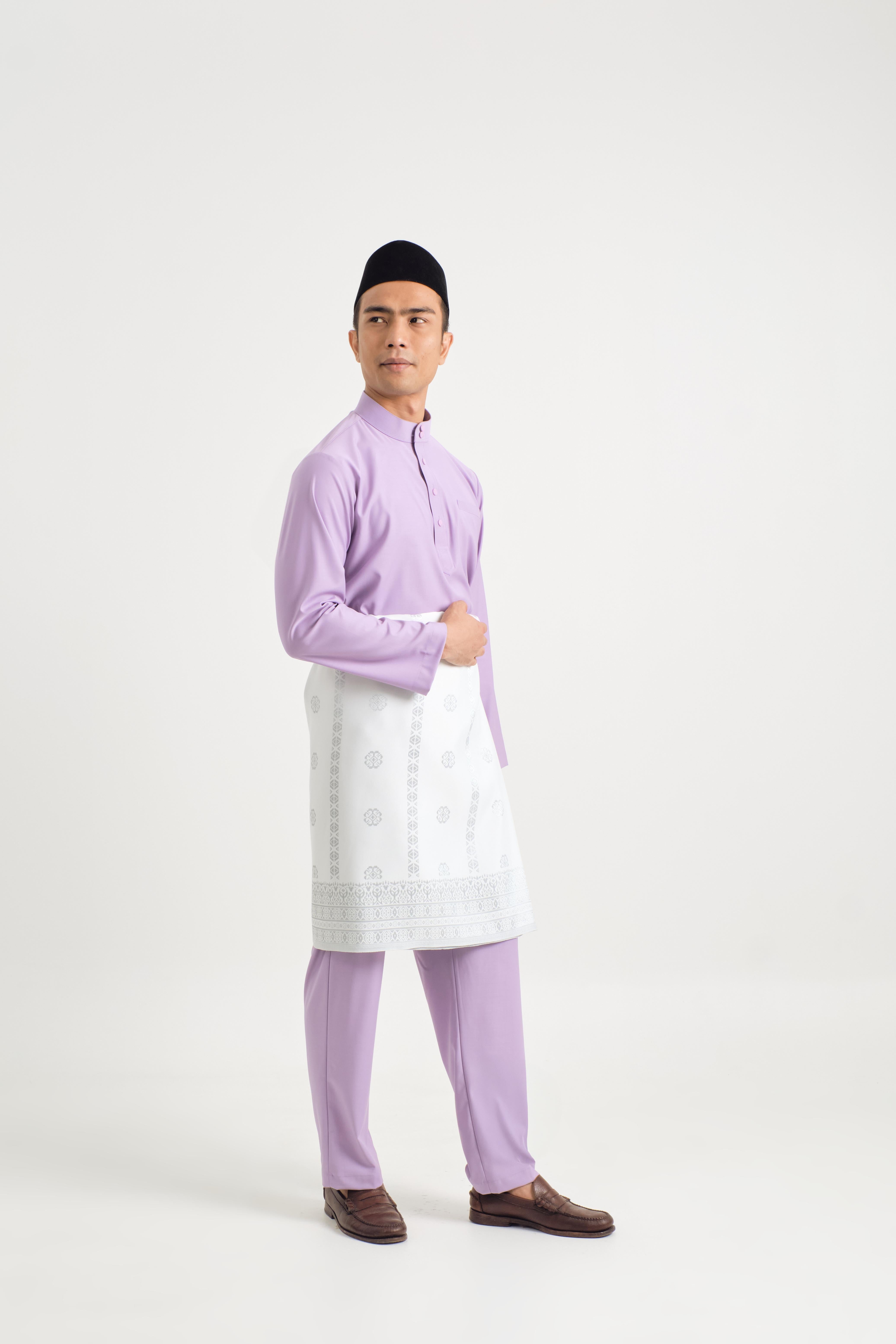 Patawali Baju Melayu Cekak Musang - Purple