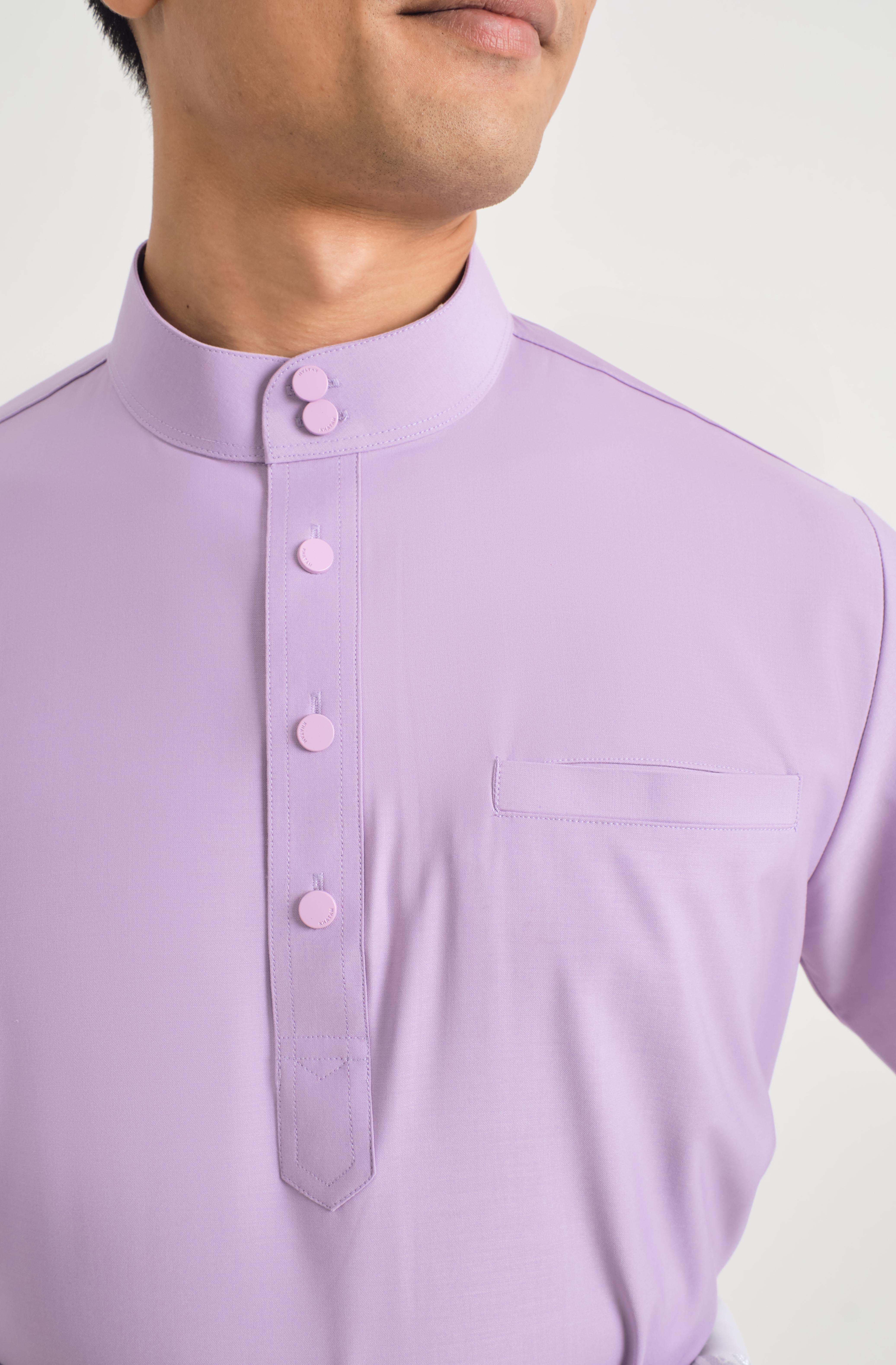 Patawali Baju Melayu Cekak Musang - Purple