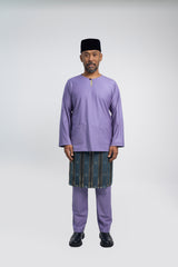 Patawali Modern Fit Baju Melayu Teluk Belanga - Purple Yam
