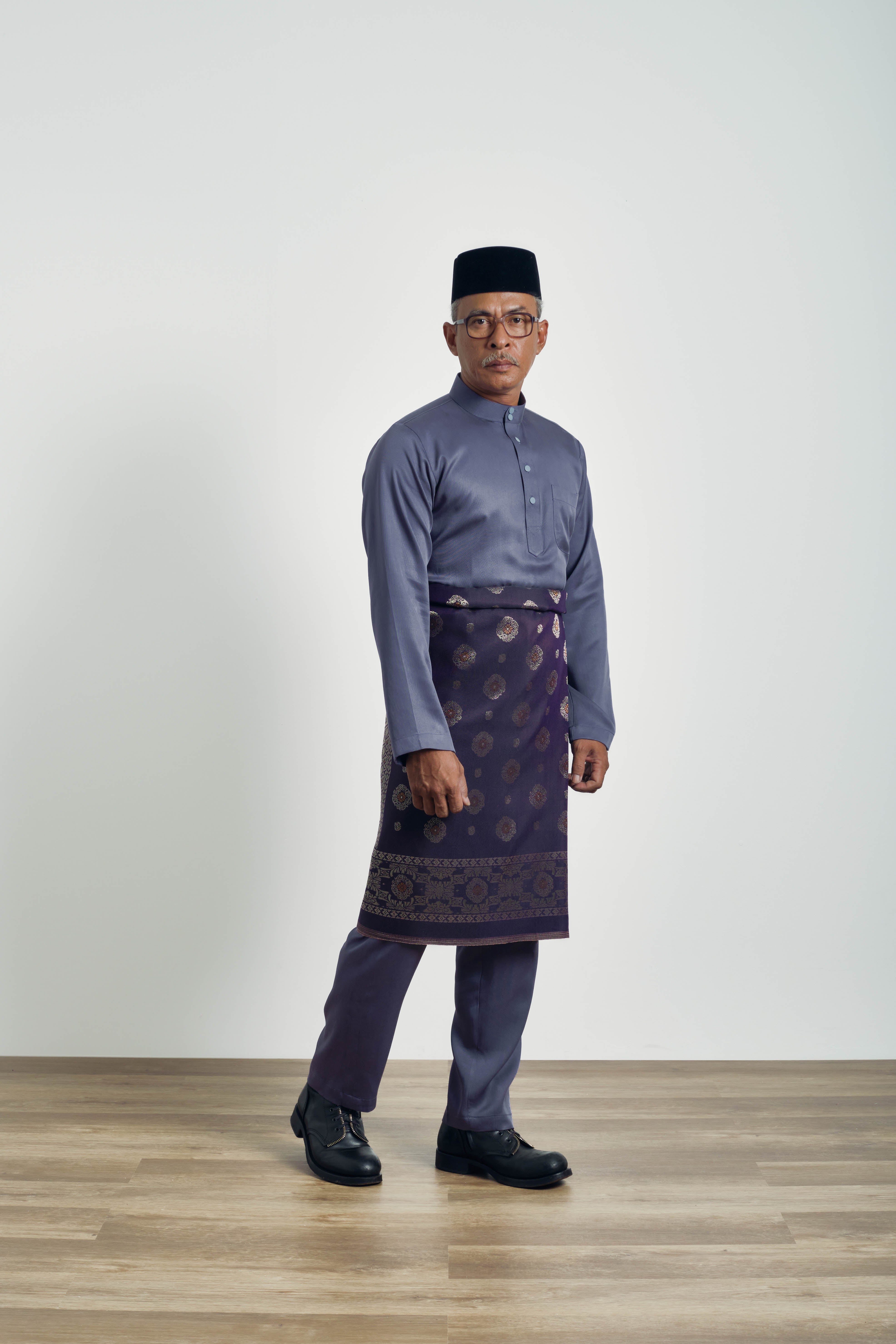 Tugulima Baju Melayu Cekak Musang - Matte Purple