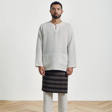 Mansoor Baju Melayu Teluk Belanga - Off White