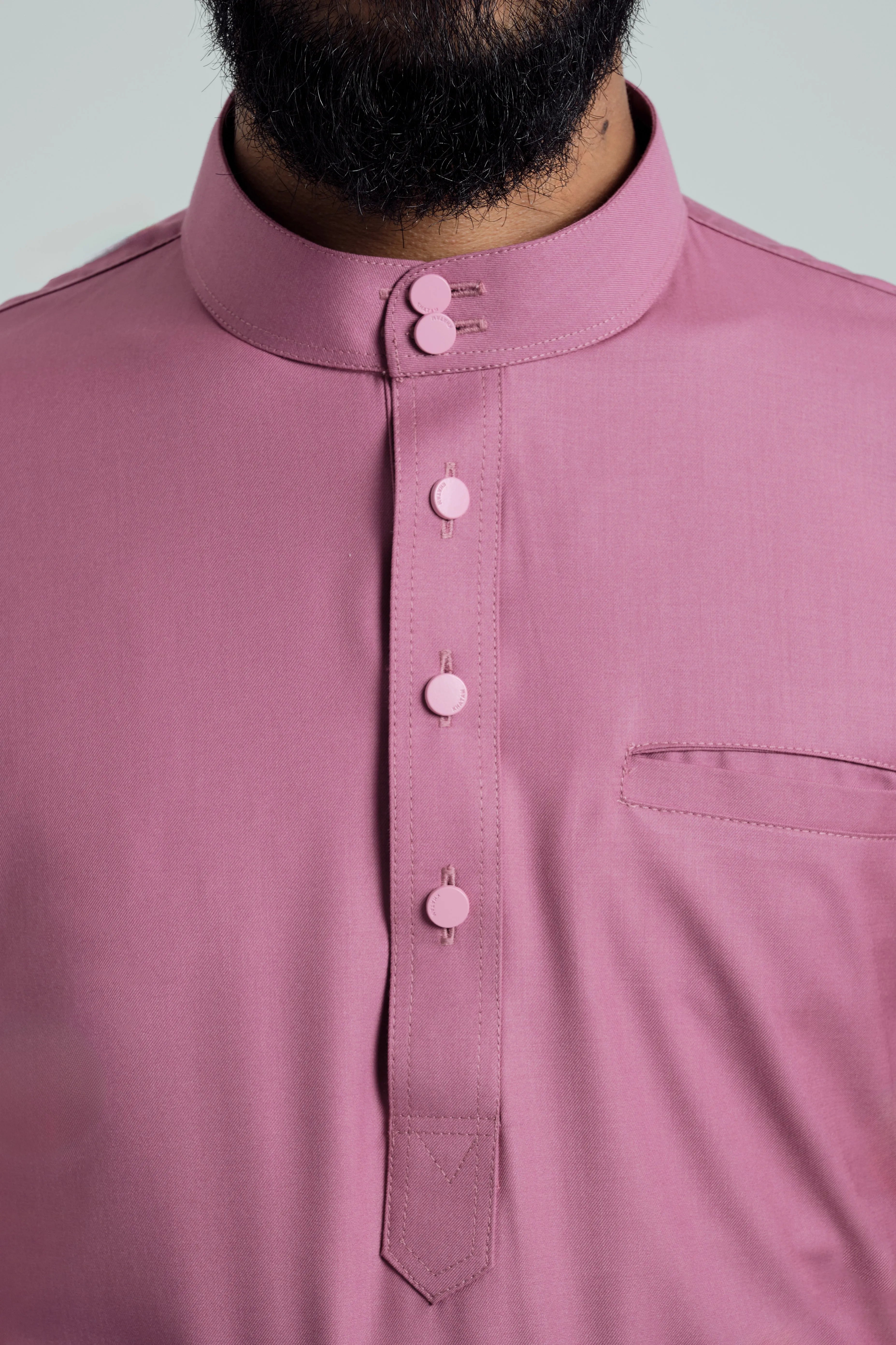 Patawali Baju Melayu Cekak Musang - Rose Berry