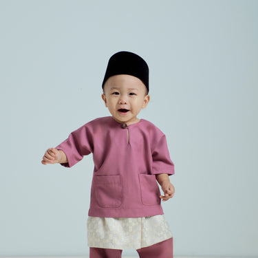 Patawali Baby Boys Baju Melayu Teluk Belanga - Rose Berry