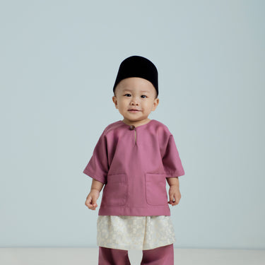 Patawali Baby Boys Baju Melayu Teluk Belanga - Rose Berry