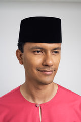 Patawali Modern Fit Baju Melayu Teluk Belanga - Rose Red