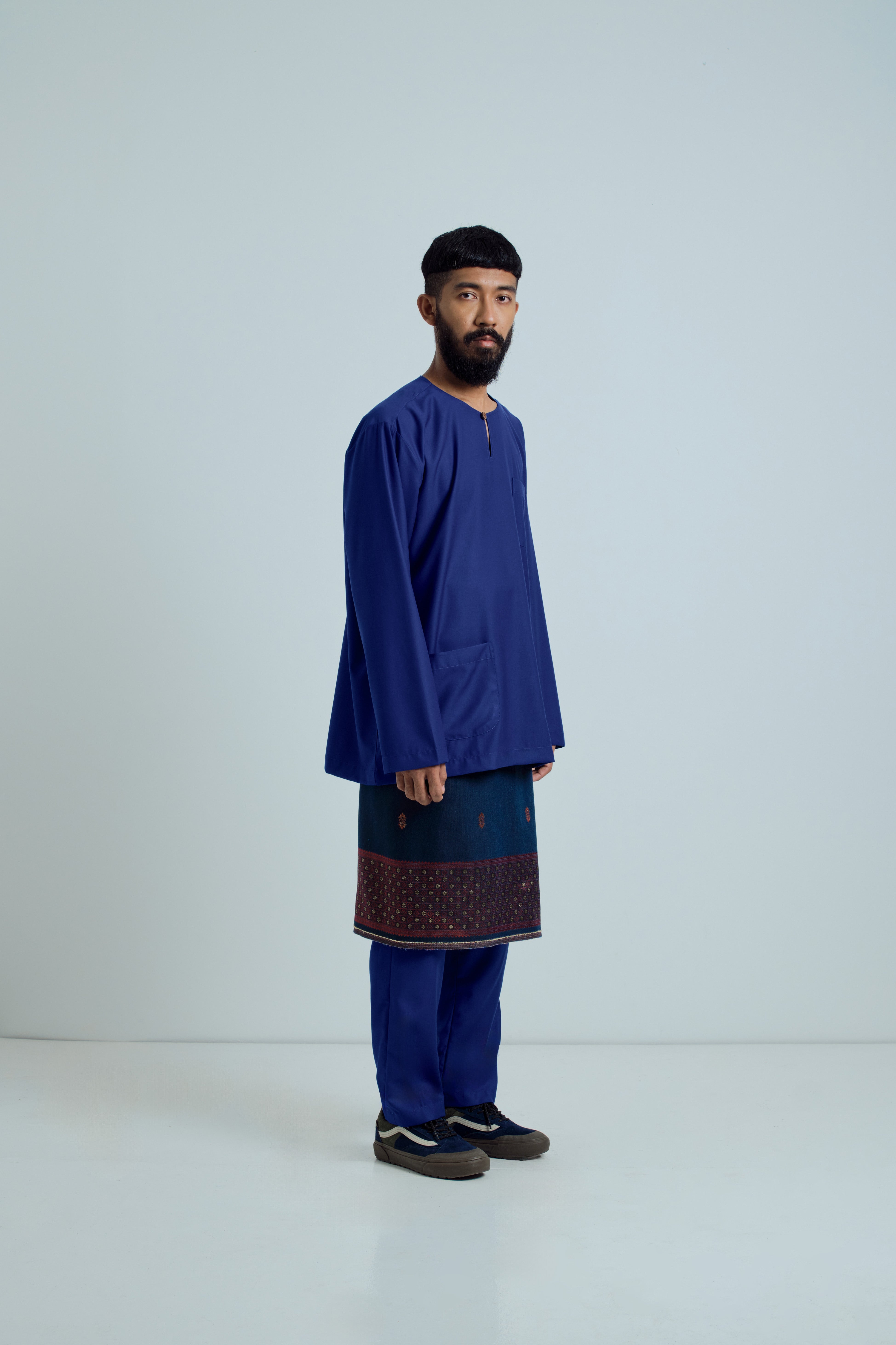 Patawali Classic Fit Baju Melayu Teluk Belanga - Royal Blue