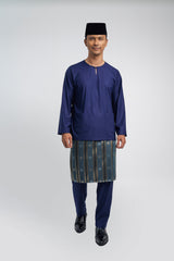 Patawali Modern Fit Baju Melayu Teluk Belanga - Royal Blue
