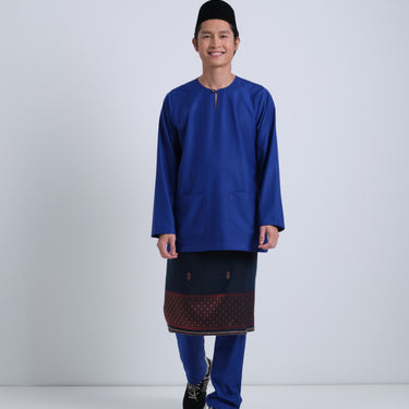 Patawali Modern Fit Baju Melayu Teluk Belanga - Royal Blue