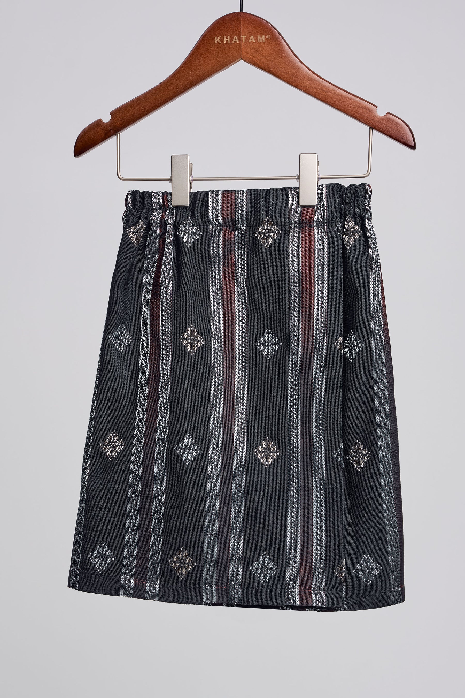 Boys Samping Galur Kelopak - Hitam Merah