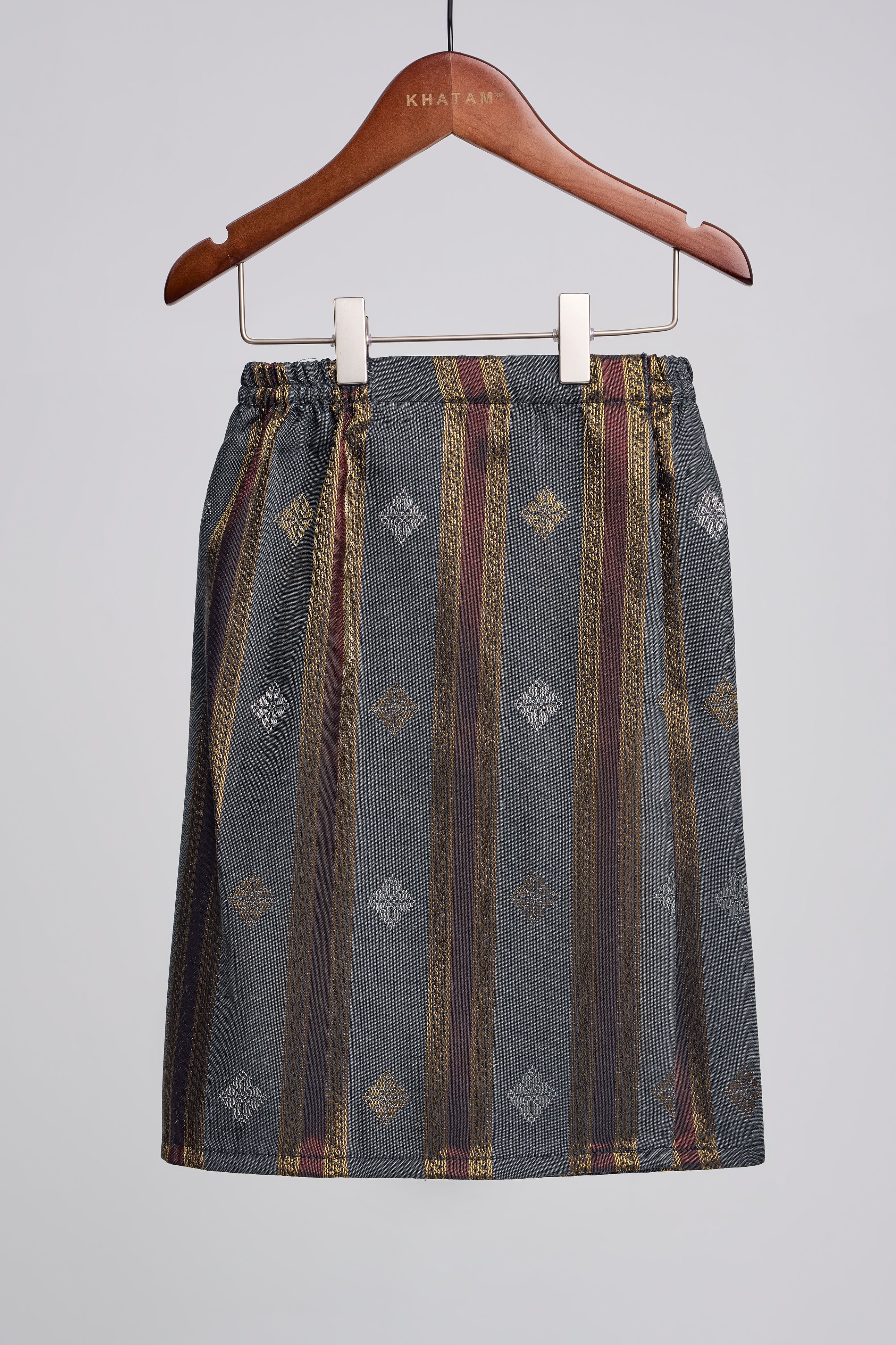 Boys Samping Galur Kelopak - Kelabu Merah