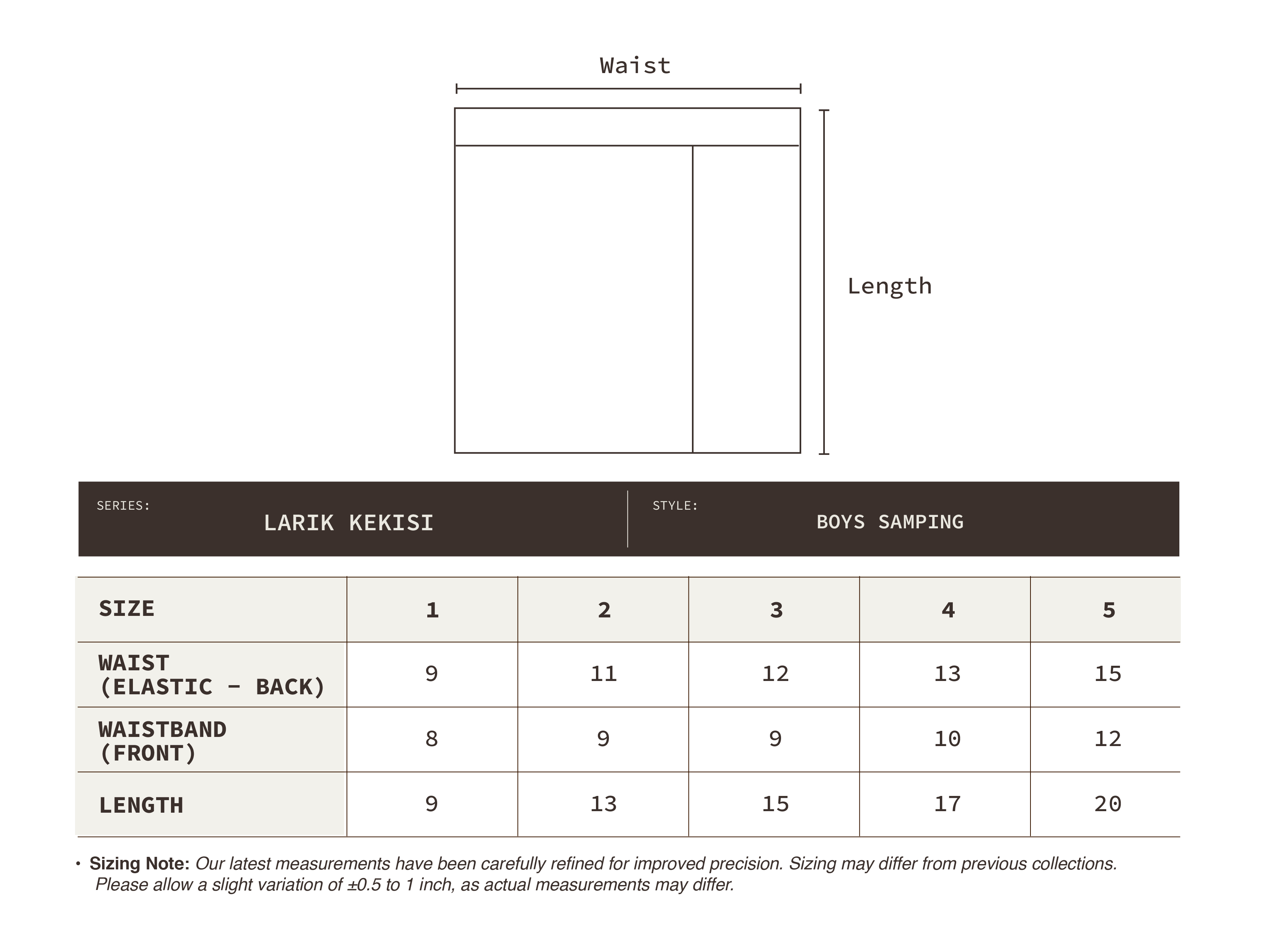 Boys Samping Larik Kekisi - Merah Hati