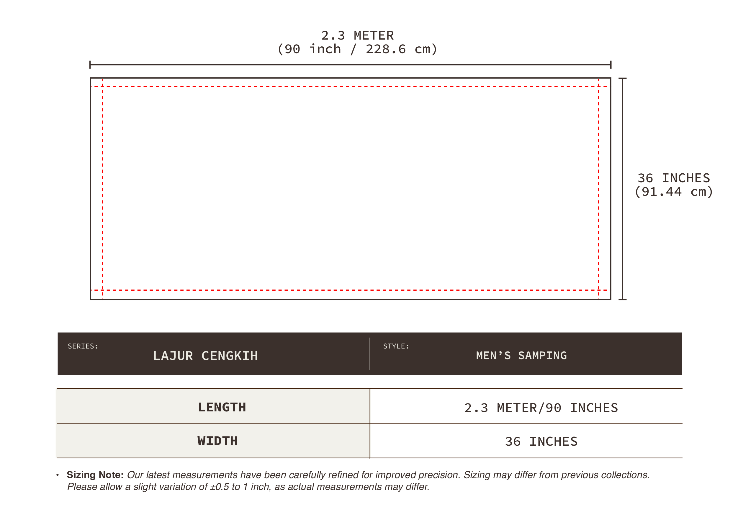 Samping Lajur Cengkih - Emas Merah