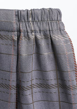 Boys Samping Larik Kekisi - Kelabu