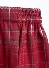 Boys Samping Larik Kekisi - Merah Hati