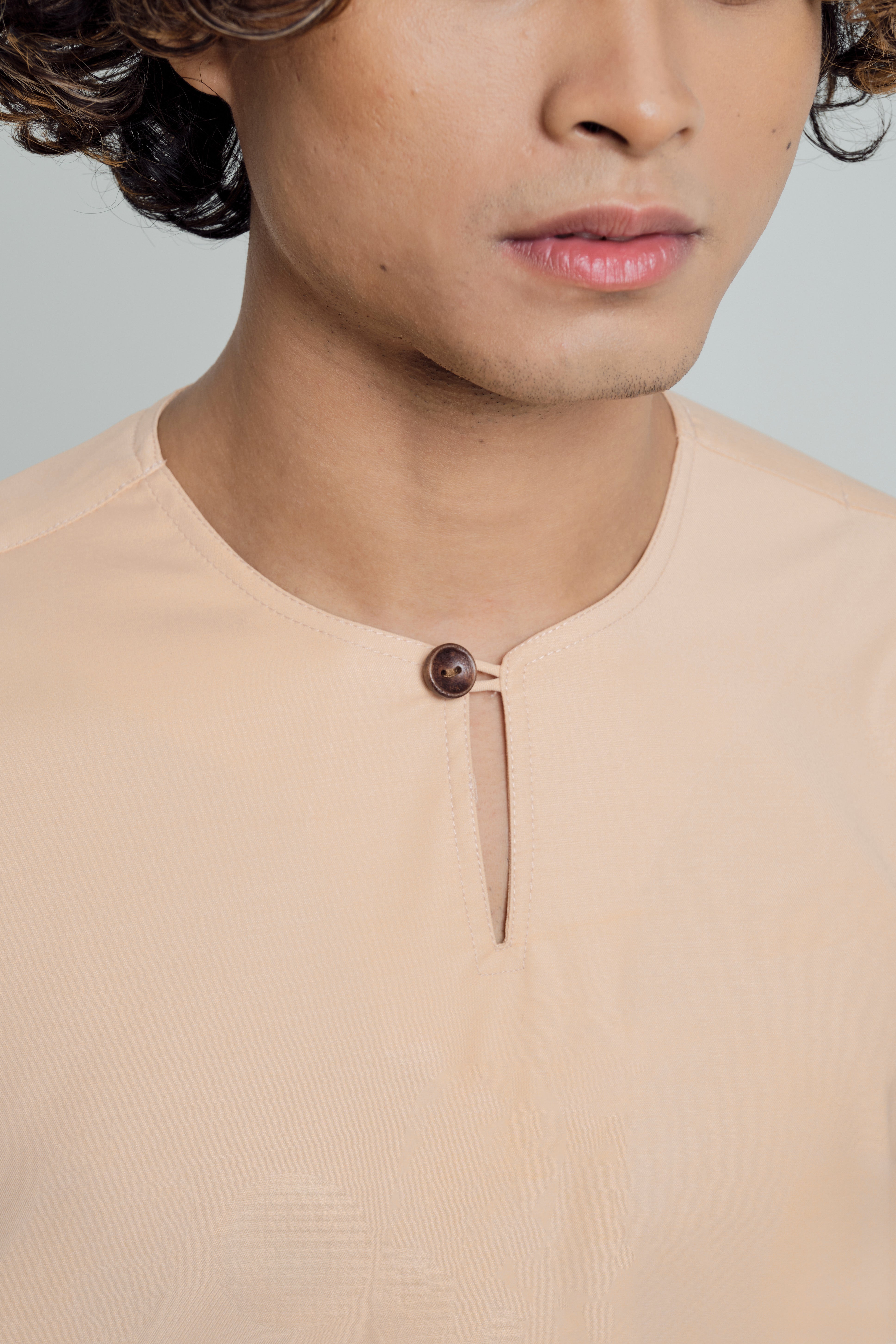 Patawali Modern Fit Baju Melayu Teluk Belanga - Sandy Brown