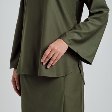 Patawali Baju Kurung - Army Green