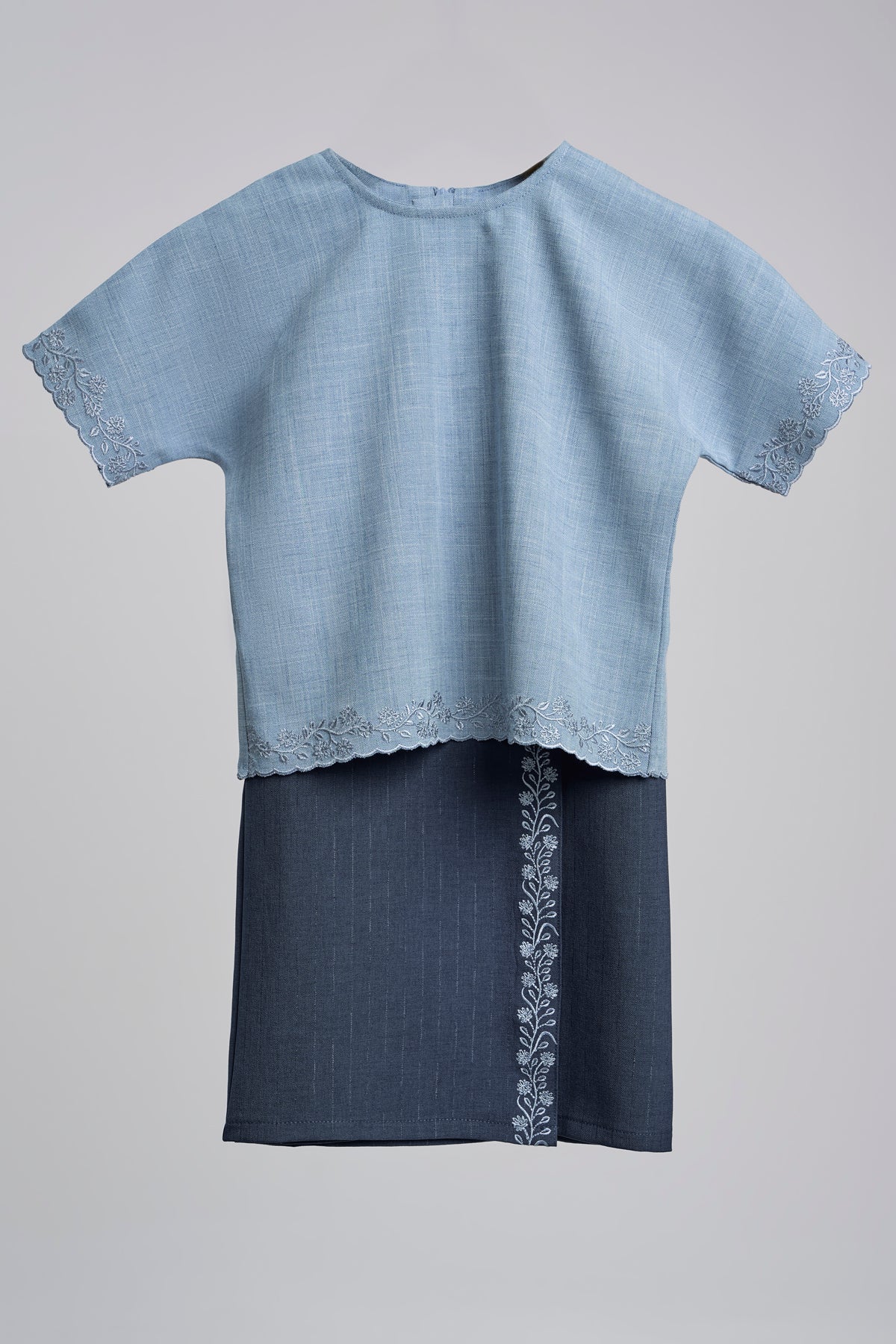 Setanjong Baby Girl Baju Kurung - Blue