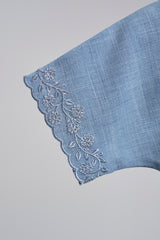 Setanjong Baby Girl Baju Kurung - Blue