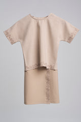 Setanjong Baby Girl Baju Kurung - Beige