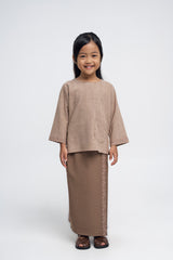 Setanjong Girls Baju Kurung - Brown