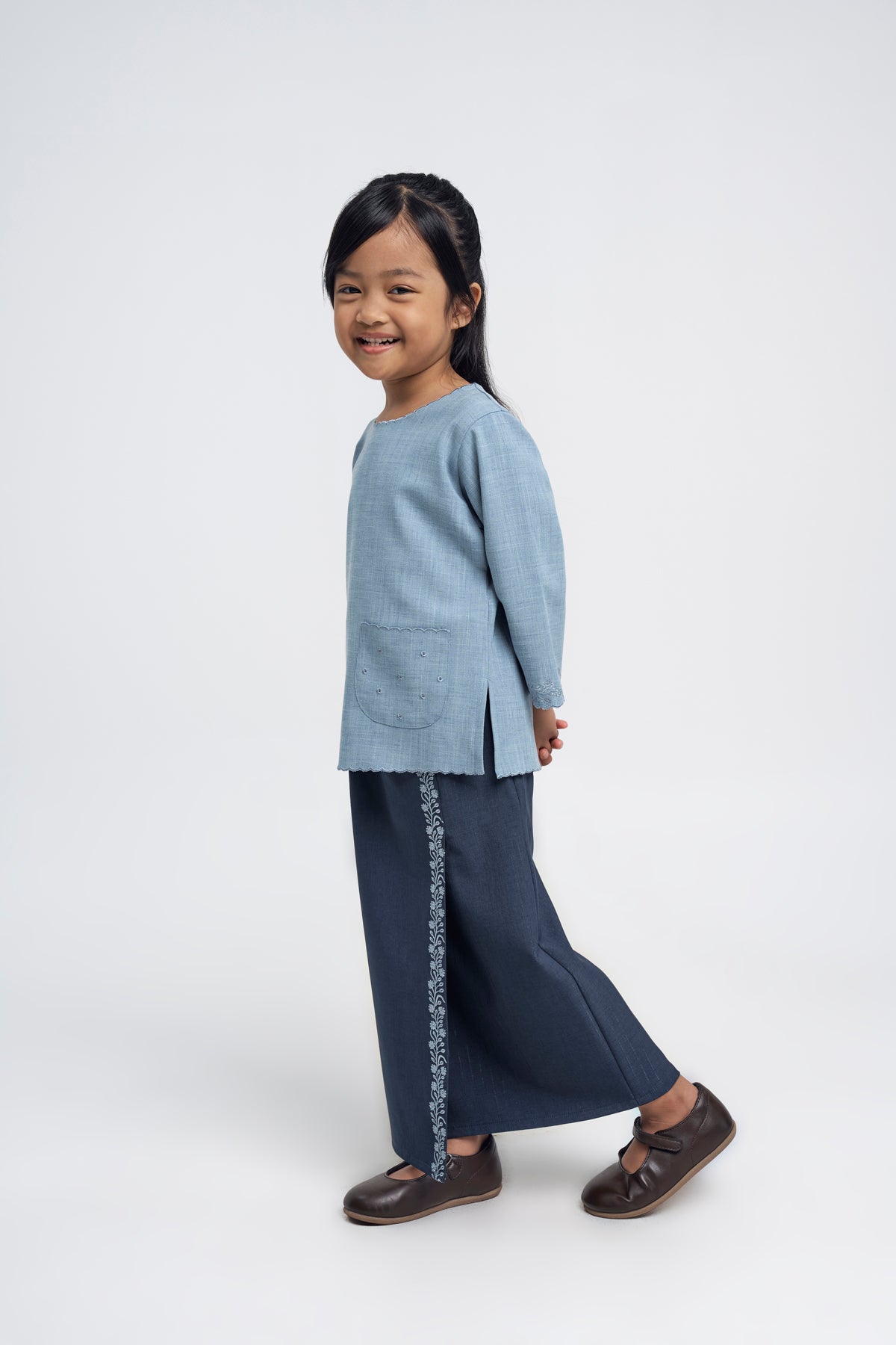 Setanjong Girls Baju Kurung - Blue