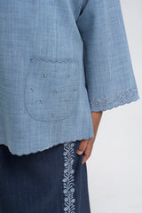 Setanjong Girls Baju Kurung - Blue