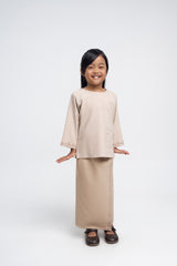 Setanjong Girls Baju Kurung - Beige