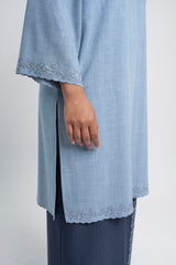 Setanjong Kurung Labuh  -  Blue