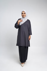 Setanjong Kurung Labuh  -  Black