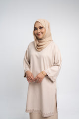 Setanjong Kurung Labuh  -  Beige