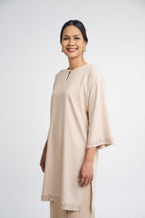 Setanjong Kurung Labuh  -  Beige
