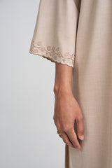 Setanjong Kurung Labuh  -  Beige