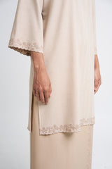 Setanjong Kurung Labuh  -  Beige