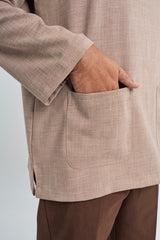 Setanjong Loose Fit Men Top -  Brown