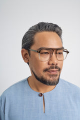 Setanjong Loose Fit Men Top -  Blue