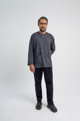 Setanjong Loose Fit Men Top -  Black