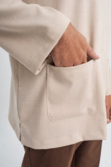 Setanjong Loose Fit Men Top -  Beige