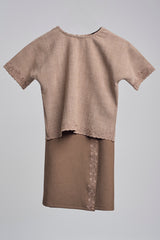 Setanjong Baby Girl Baju Kurung - Brown