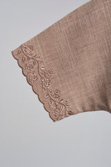 Setanjong Baby Girl Baju Kurung - Brown