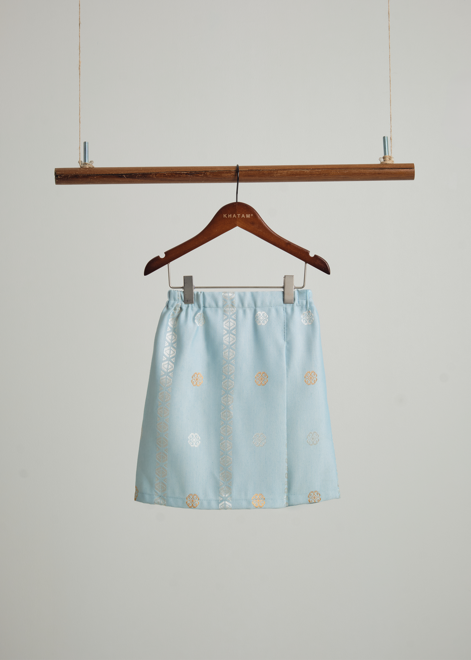 Boys Samping Kembang Anakan Mawar - Silver Blue