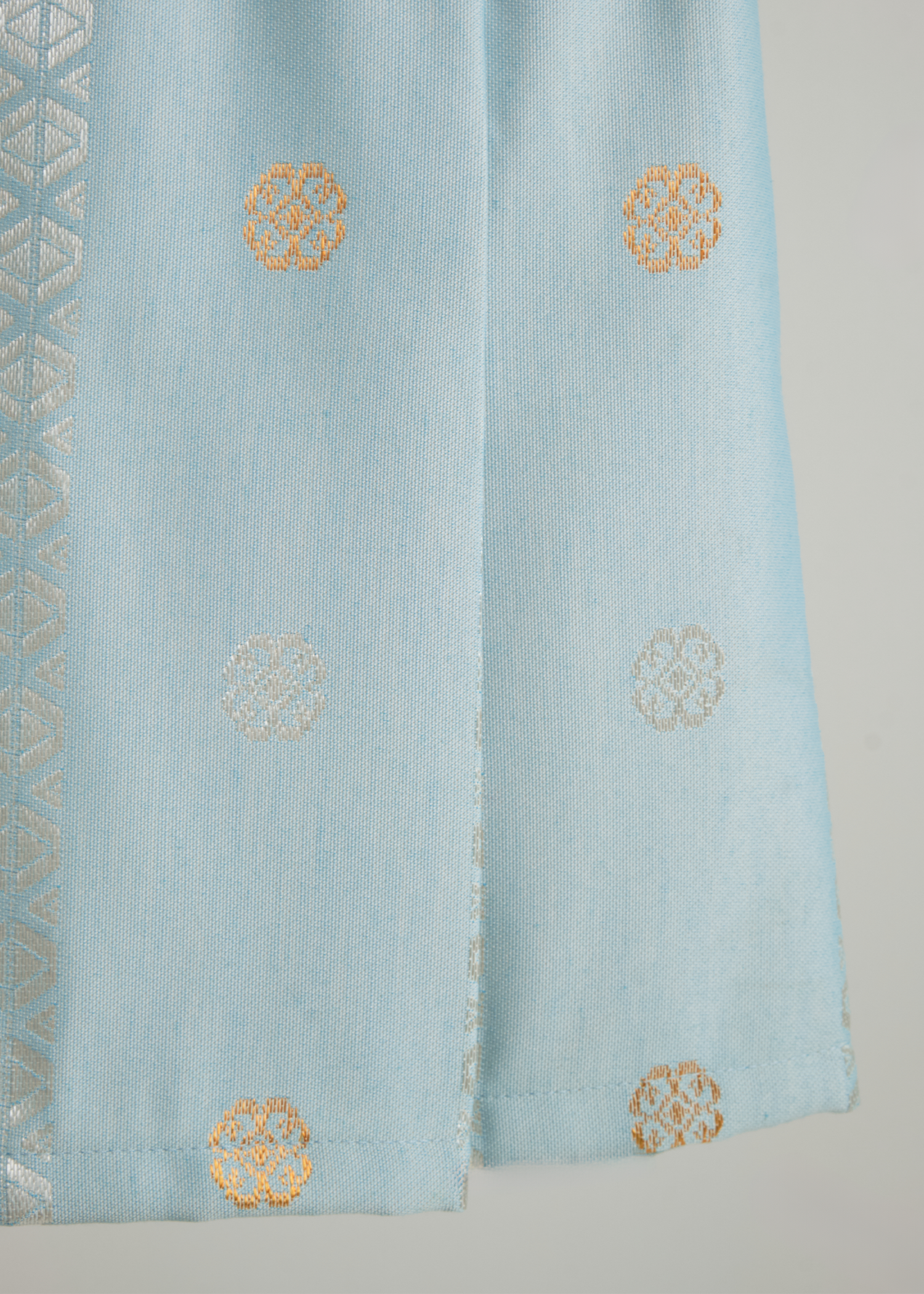 Boys Samping Kembang Anakan Mawar - Silver Blue